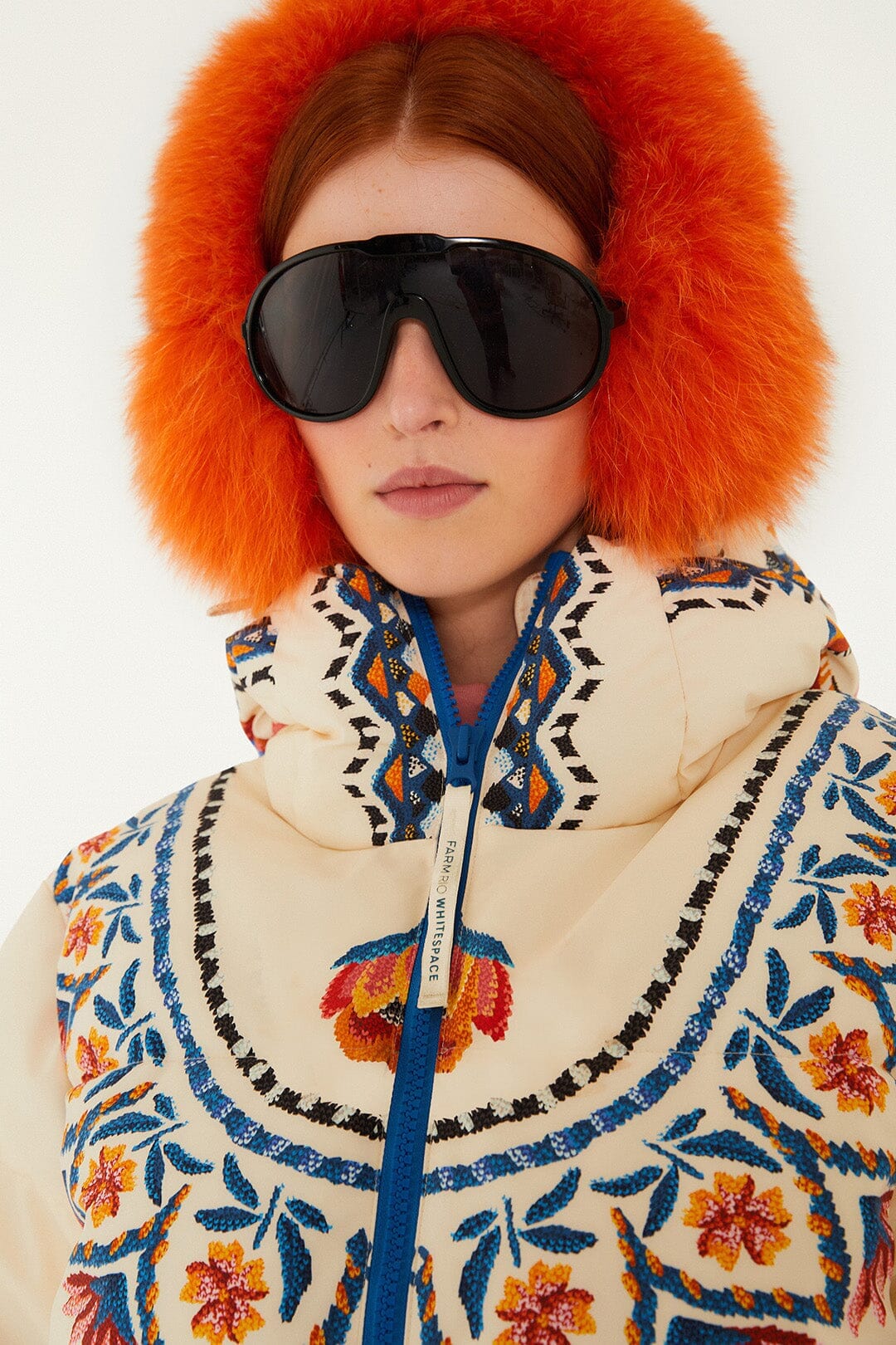 FARM Rio Shop Off-White Lucy Floral Puffer