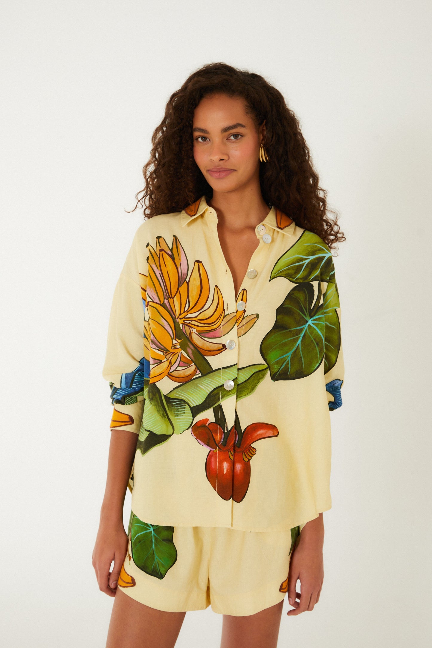 FARM Rio Shop Yellow Banana Grapes Lenzing Ecovero Euroflax Shirt
