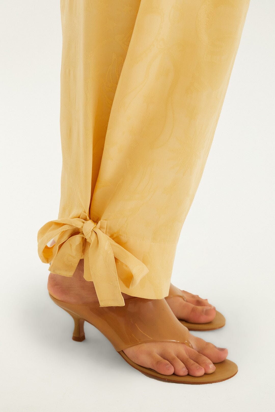 FARM Rio Shop Beige Hem Ties Pockets Pants