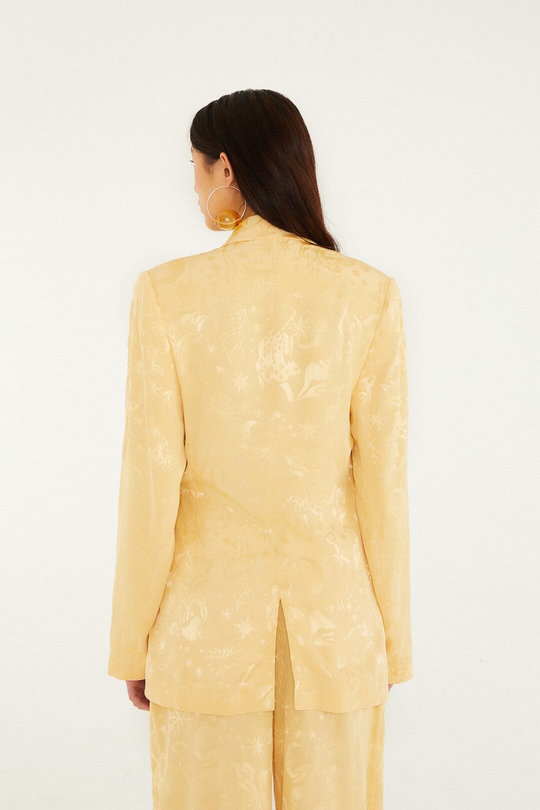 FARM Rio Shop Beige Notched Lapel Front Ties Blazer