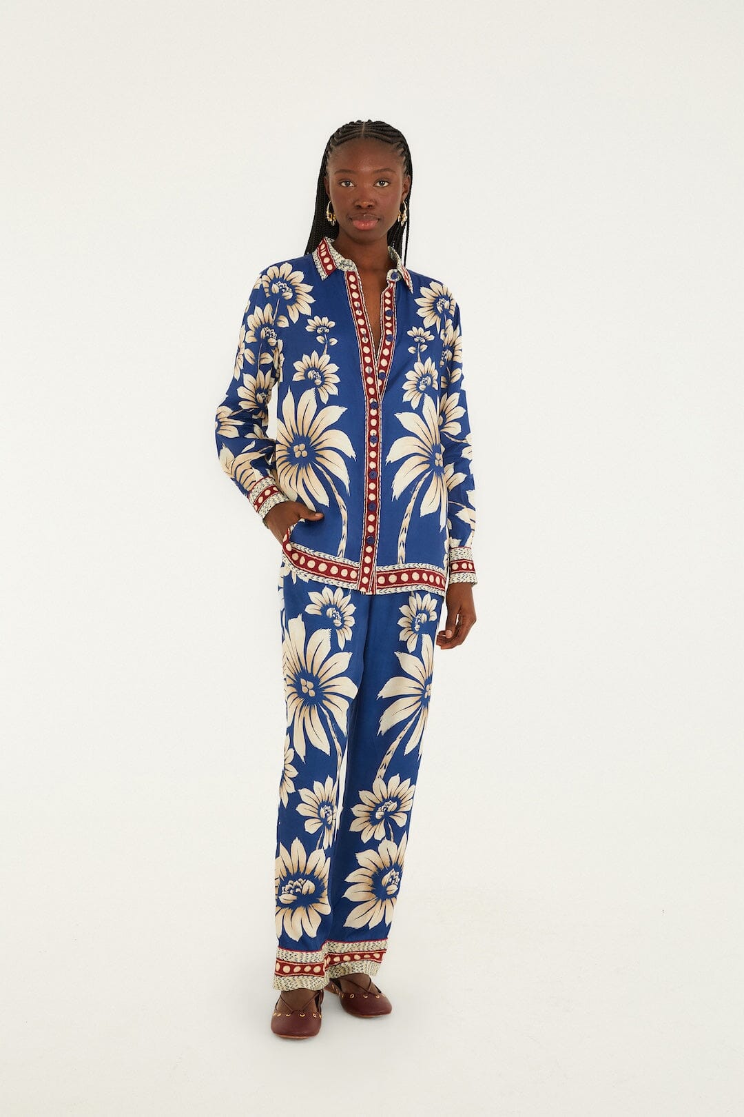 FARM Rio Sale by Type Blue Luna Lenzing Ecovero Viscose Pajama Pants