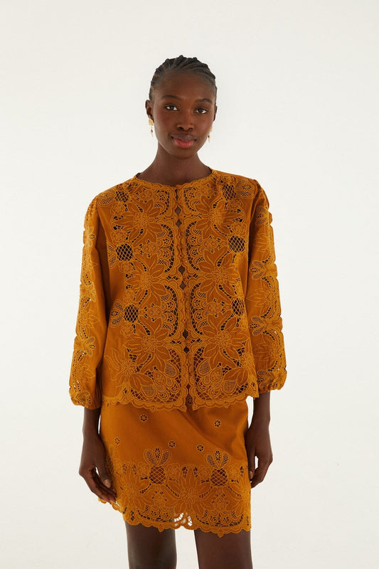 FARM Rio Sale by Type Camel Richelieu Mini Skirt
