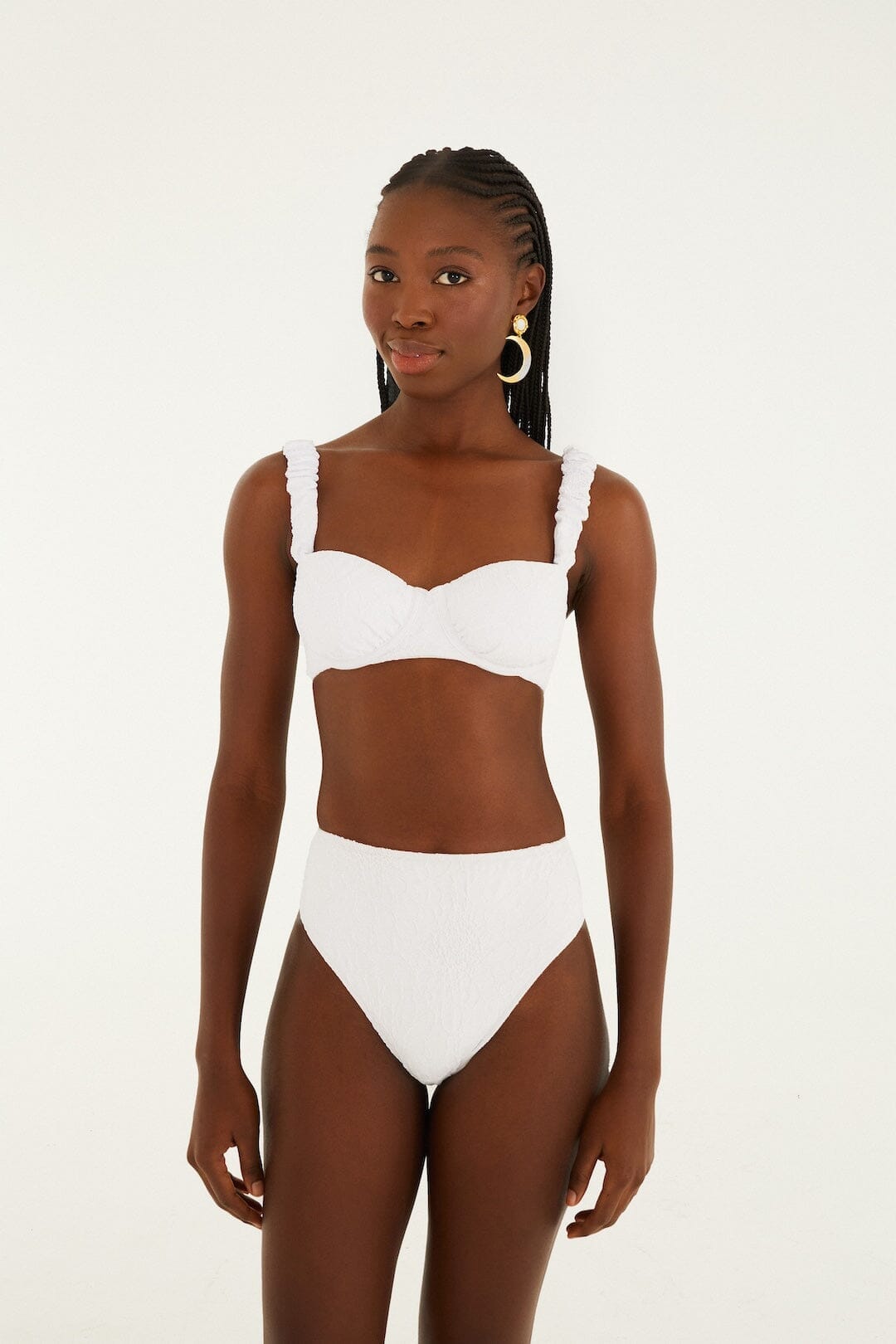 FARM Rio Sale by Type White Gerbera Daisy Underwire Bikini Top