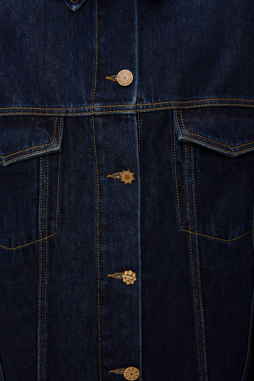 FARM Rio Sale by Type Dark Denim Buttoned Jacket