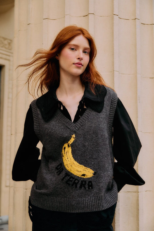 FARM Rio Sale by Type Grey Banana Da Terra Knit Vest