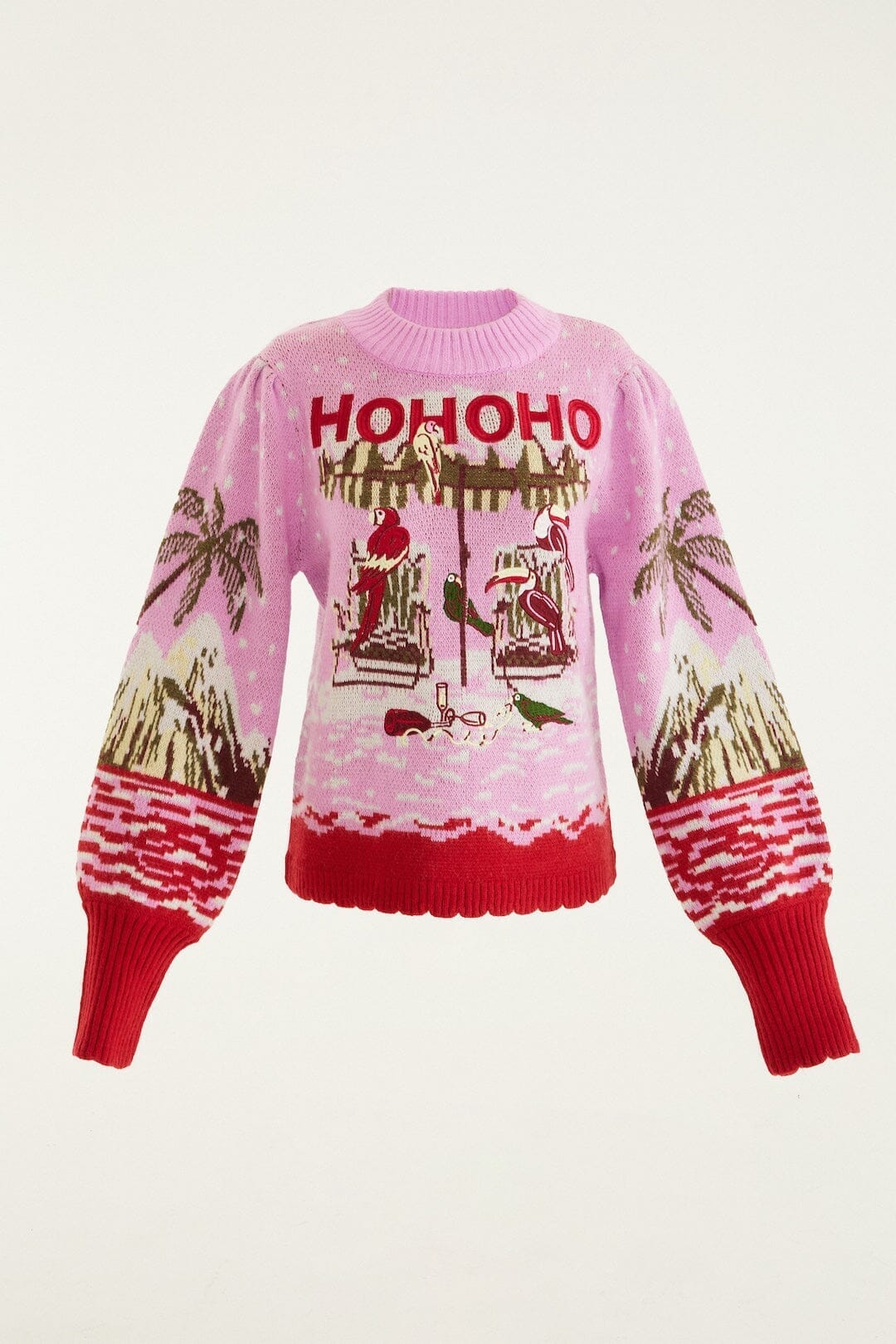 FARM Rio Sale by Type Pink From Sand To Snow Knit Sweater