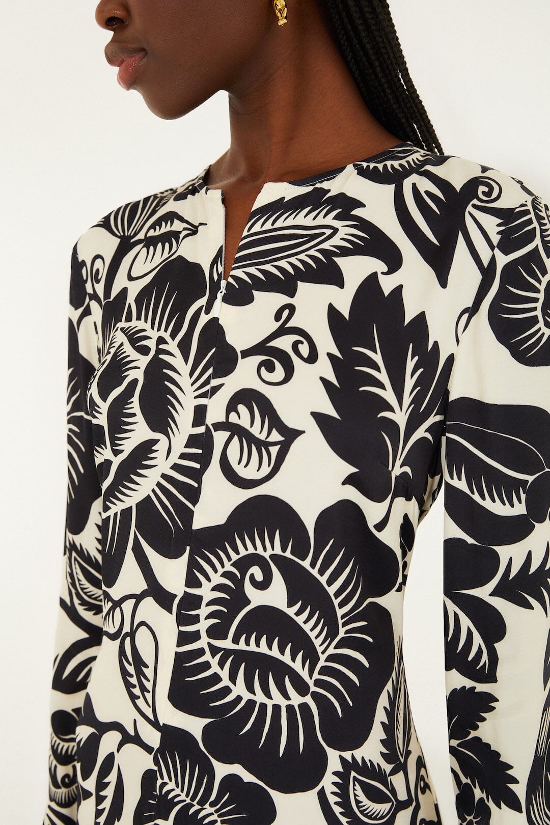 FARM Rio Sale Dresses Off-White Cashews And Birds Lenzing Ecovero Viscose Maxi Dress