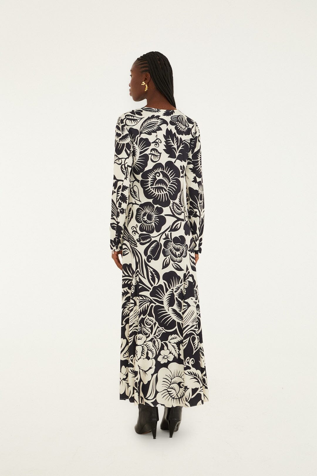 FARM Rio Sale Dresses Off-White Cashews And Birds Lenzing Ecovero Viscose Maxi Dress