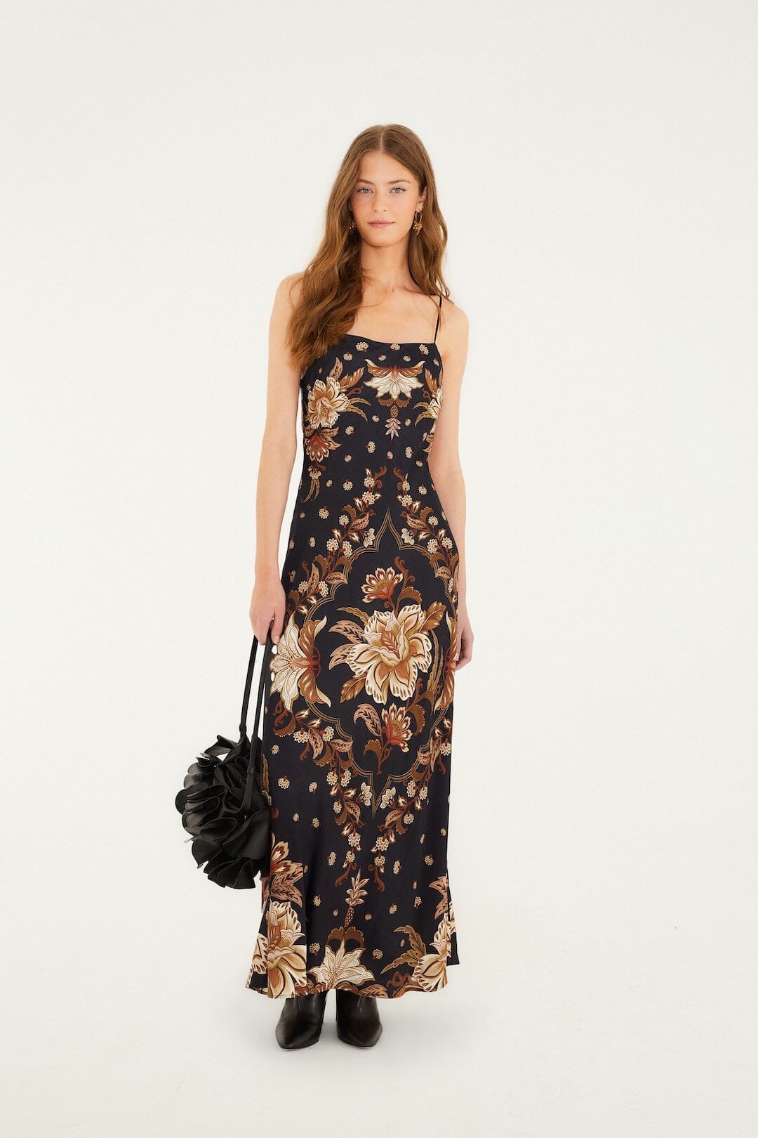 FARM Rio Sale Dresses Black Majestic Garden Lenzing™ Ecovero™ Viscose Slip Maxi Dress