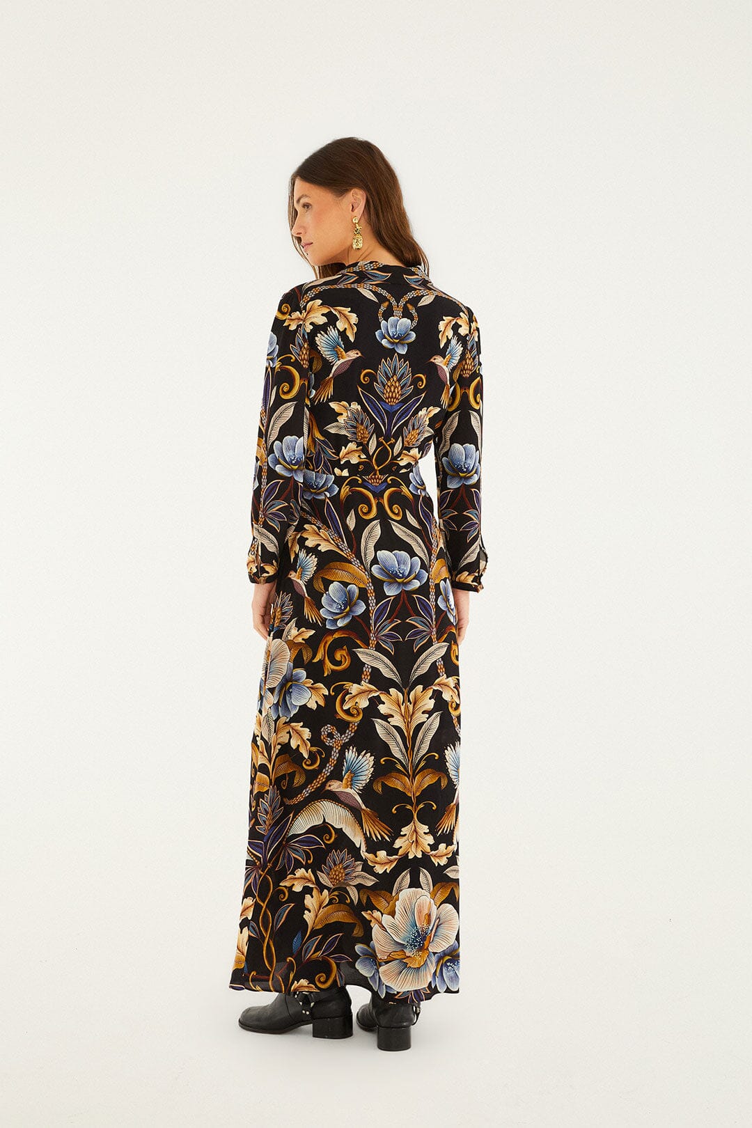 FARM Rio Sale Dresses Black Snake Garden Lenzing® Ecovero® Viscose Maxi Dress