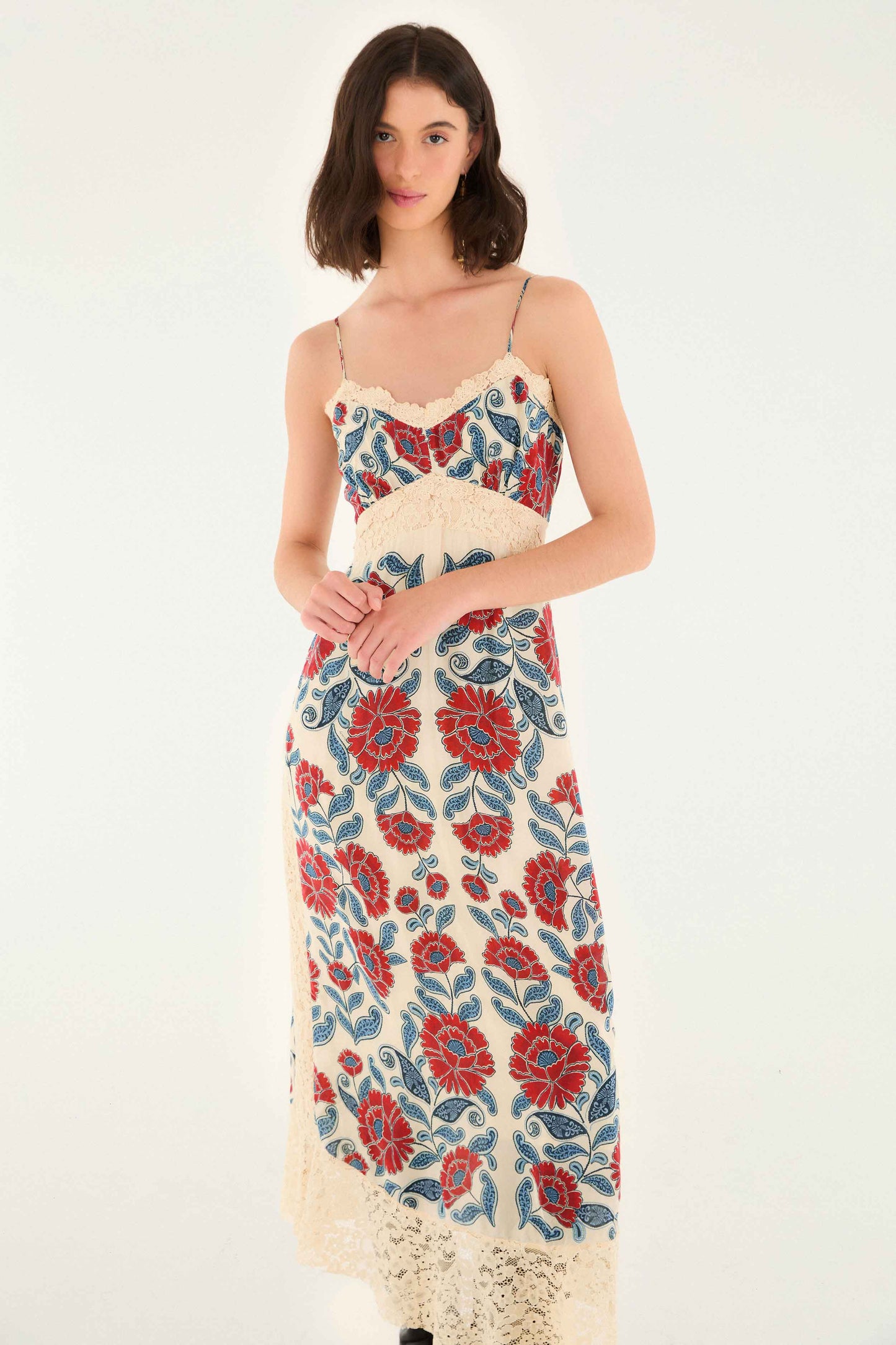 FARM Rio Sale Dresses Sand Francesca Midi Dress