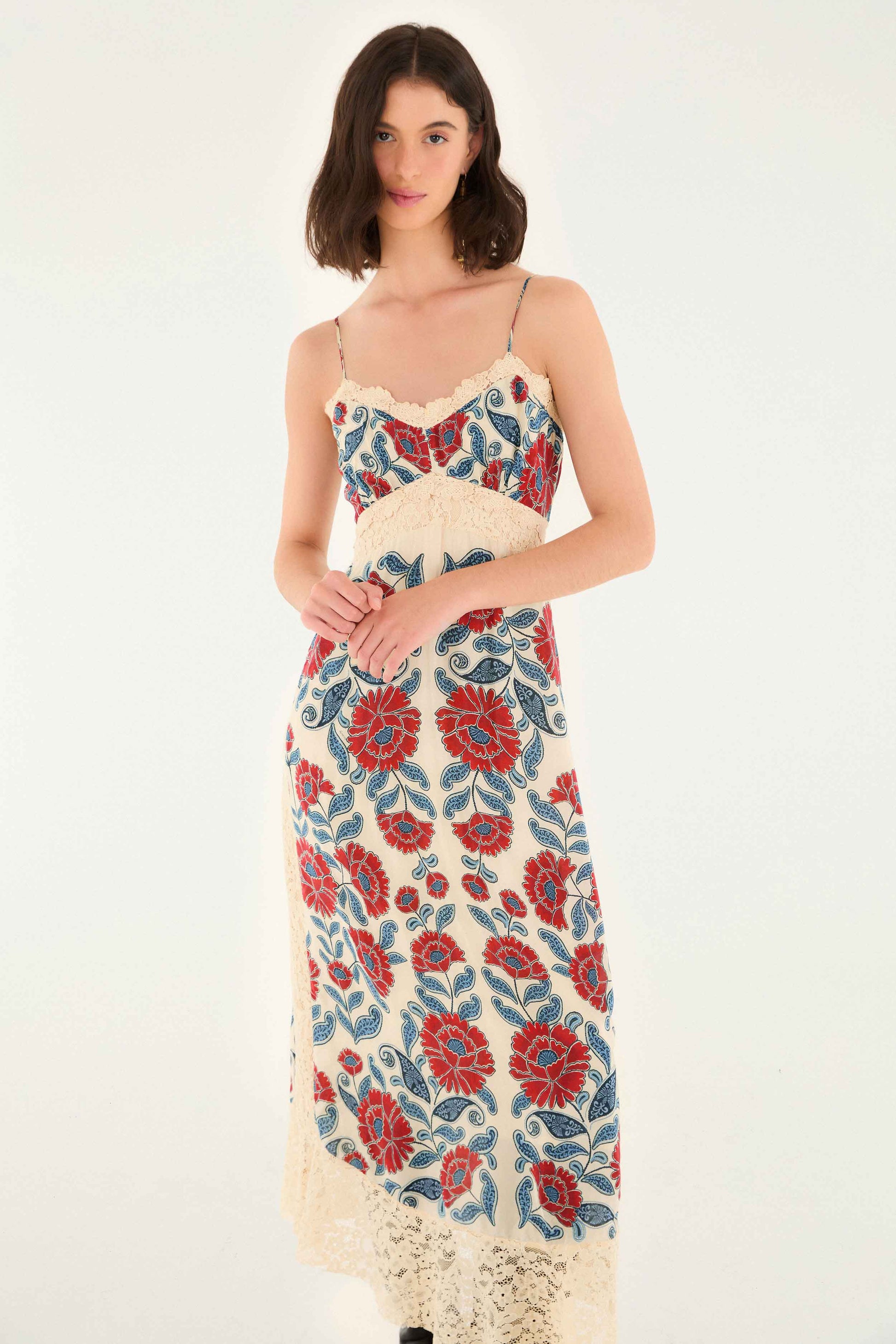 FARM Rio Sale Dresses Sand Francesca Midi Dress