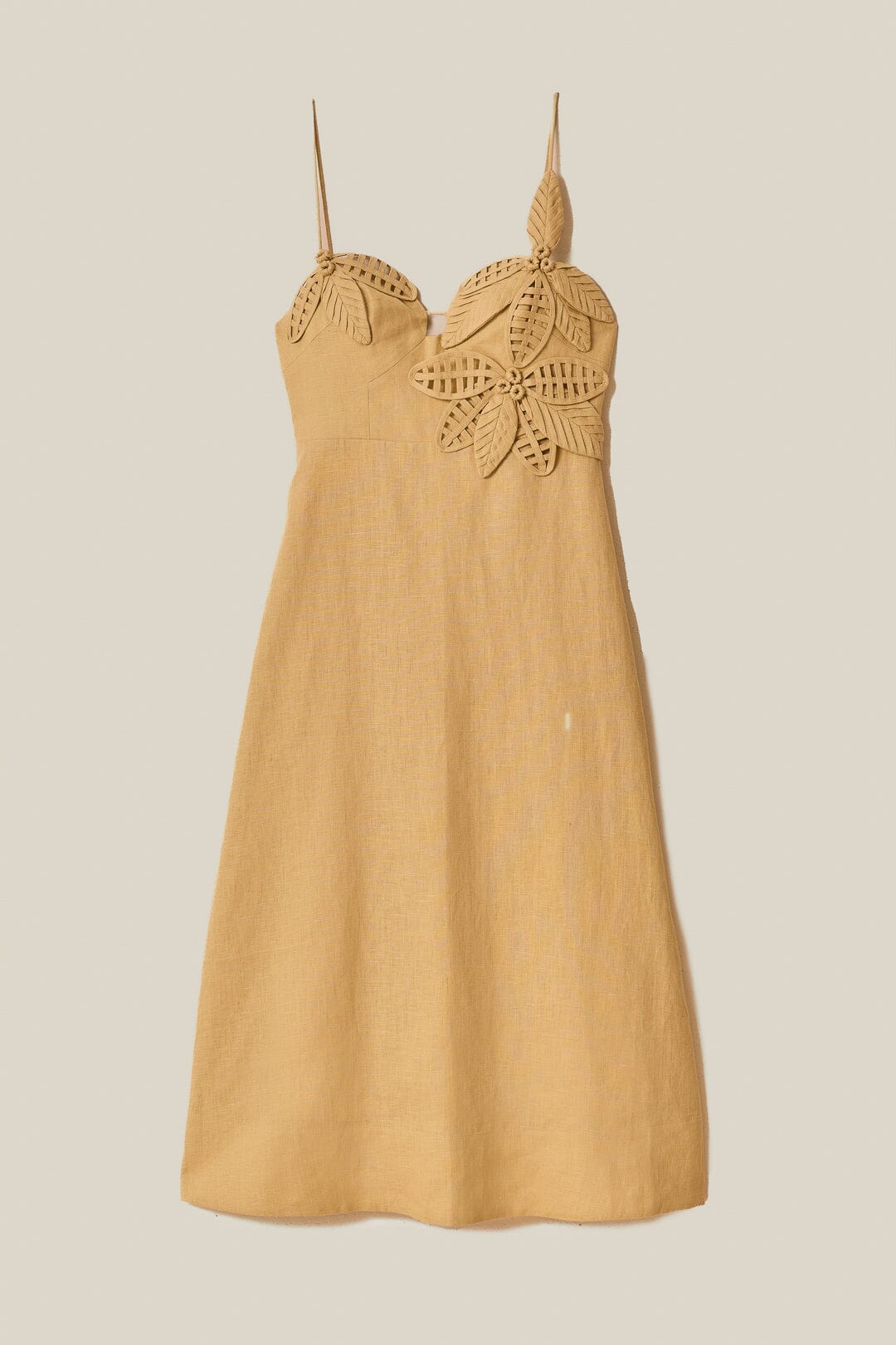 FARM Rio Sale Dresses Sand 3D Flower Bodice Midi Dress