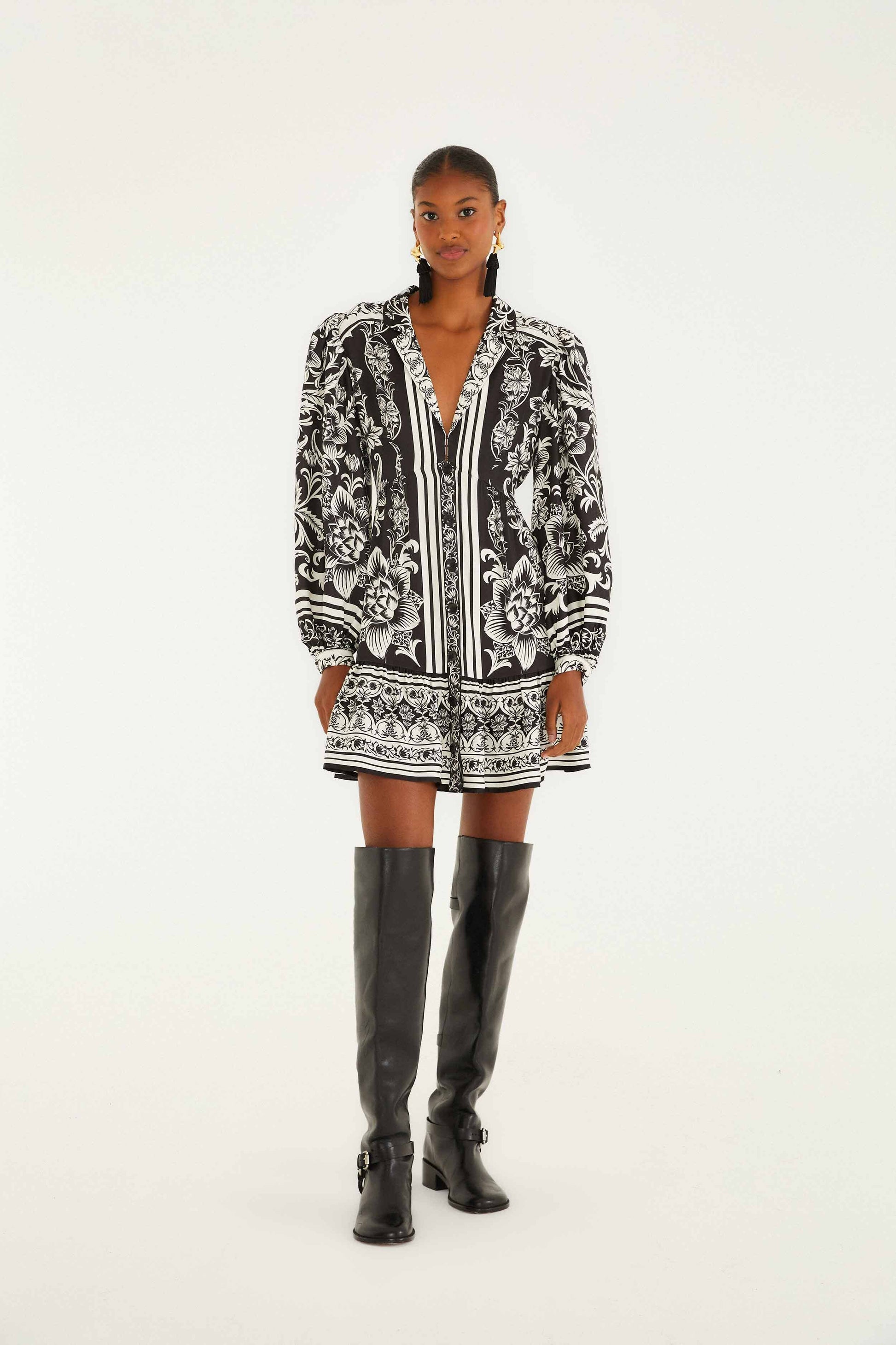 FARM Rio Sale Dresses Lisbon Black Mini Dress