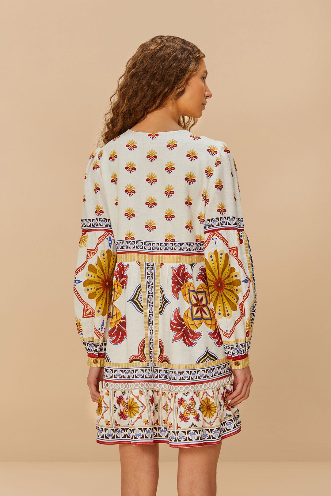FARM Rio Sale Dresses Off-White Marys Tiles Mini Dress