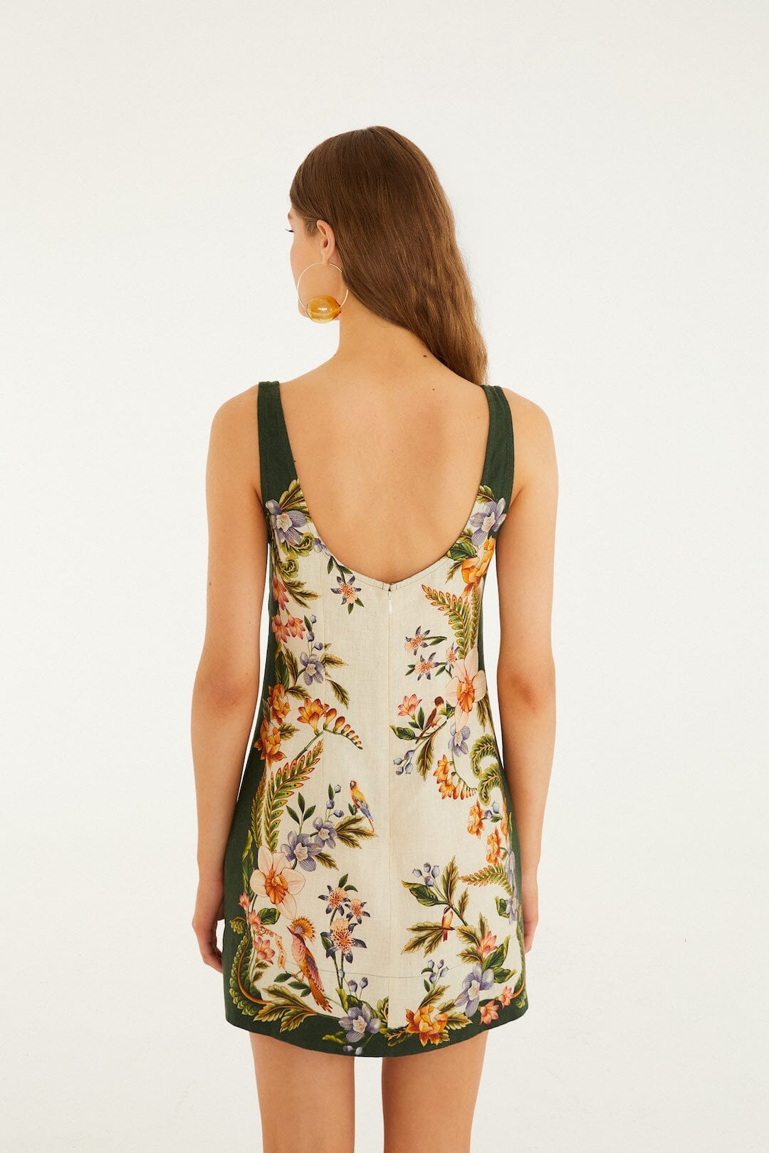FARM Rio Shop Sand Nature Square Neck Mini Dress