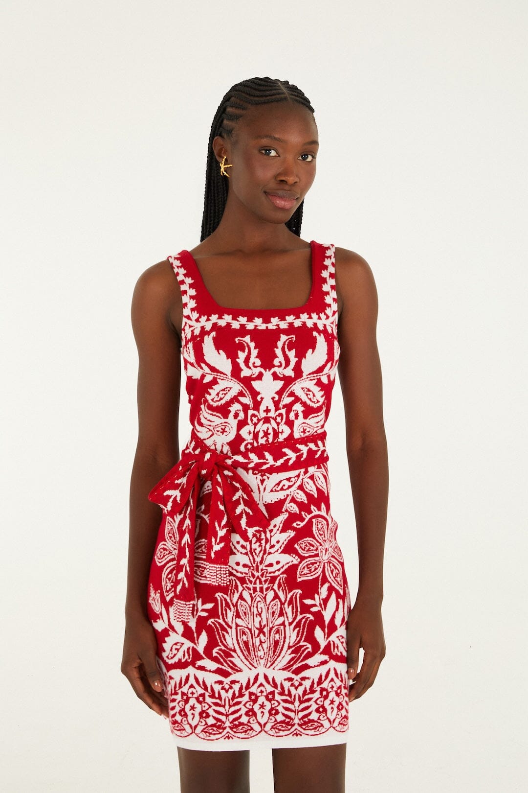 FARM Rio Shop Red Miranda Knit Mini Dress