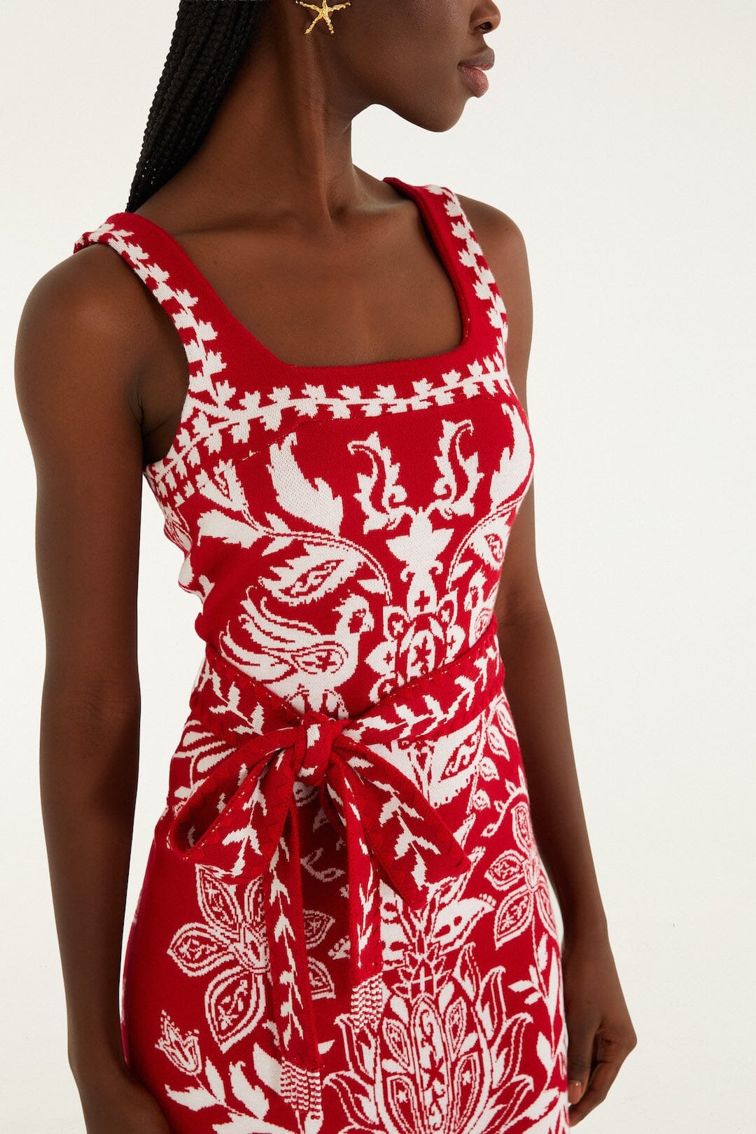 FARM Rio Shop Red Miranda Knit Mini Dress