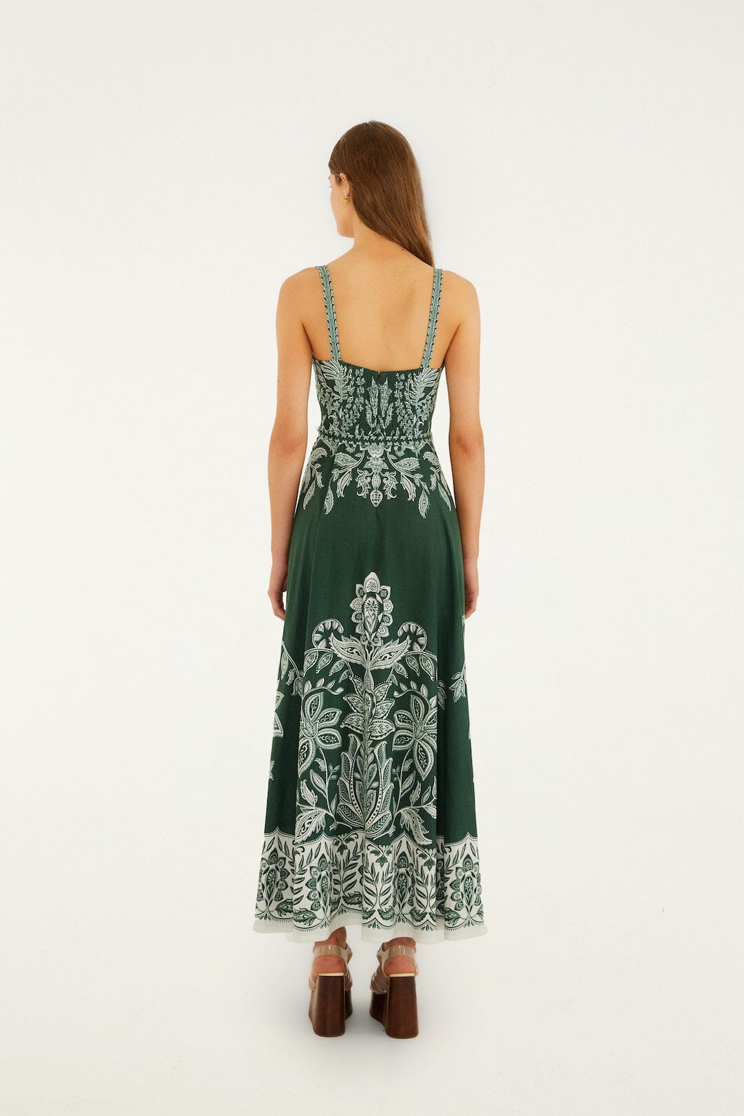FARM Rio Shop Dark Green Miranda Buckles Maxi Dress