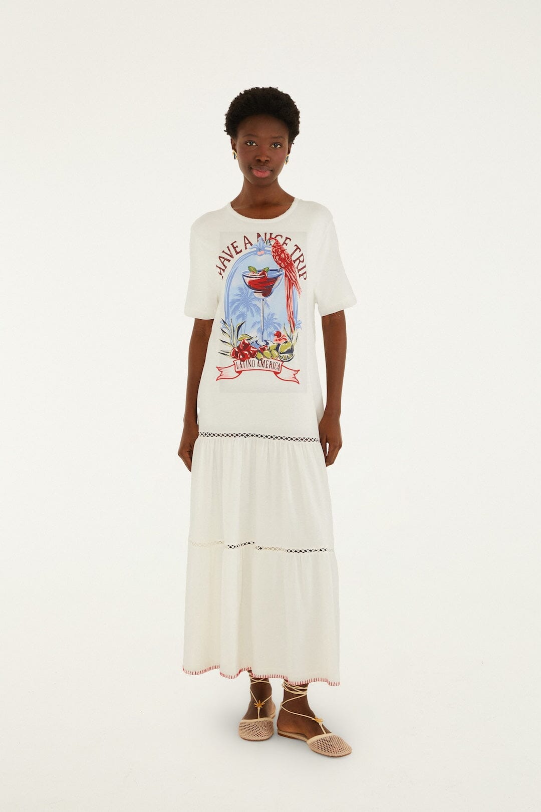 FARM Rio Shop Have A Nice Trip Organic Cotton Maxi Dress