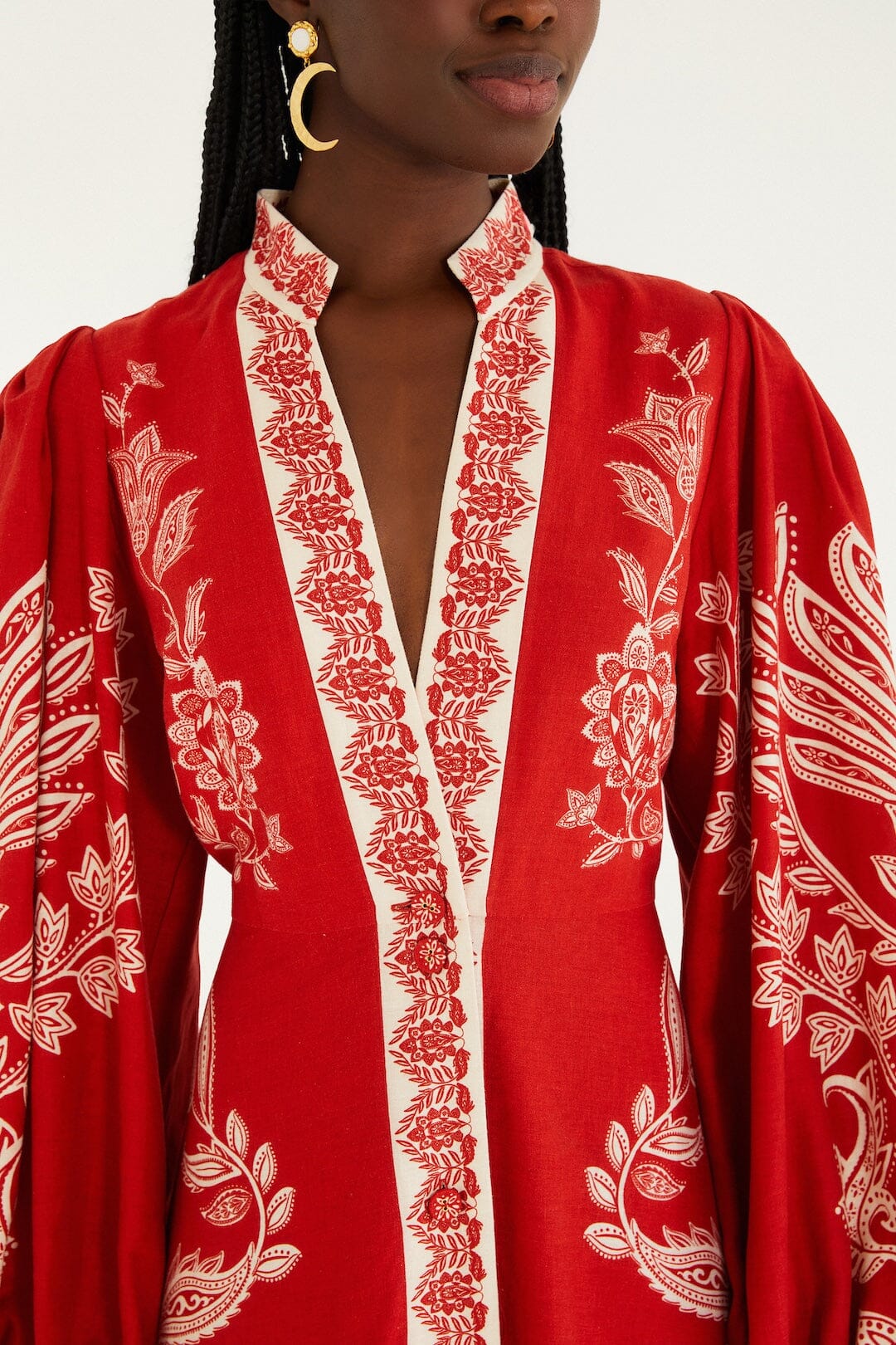 FARM Rio Shop Red Miranda Lenzing Ecovero Euroflax Maxi Dress