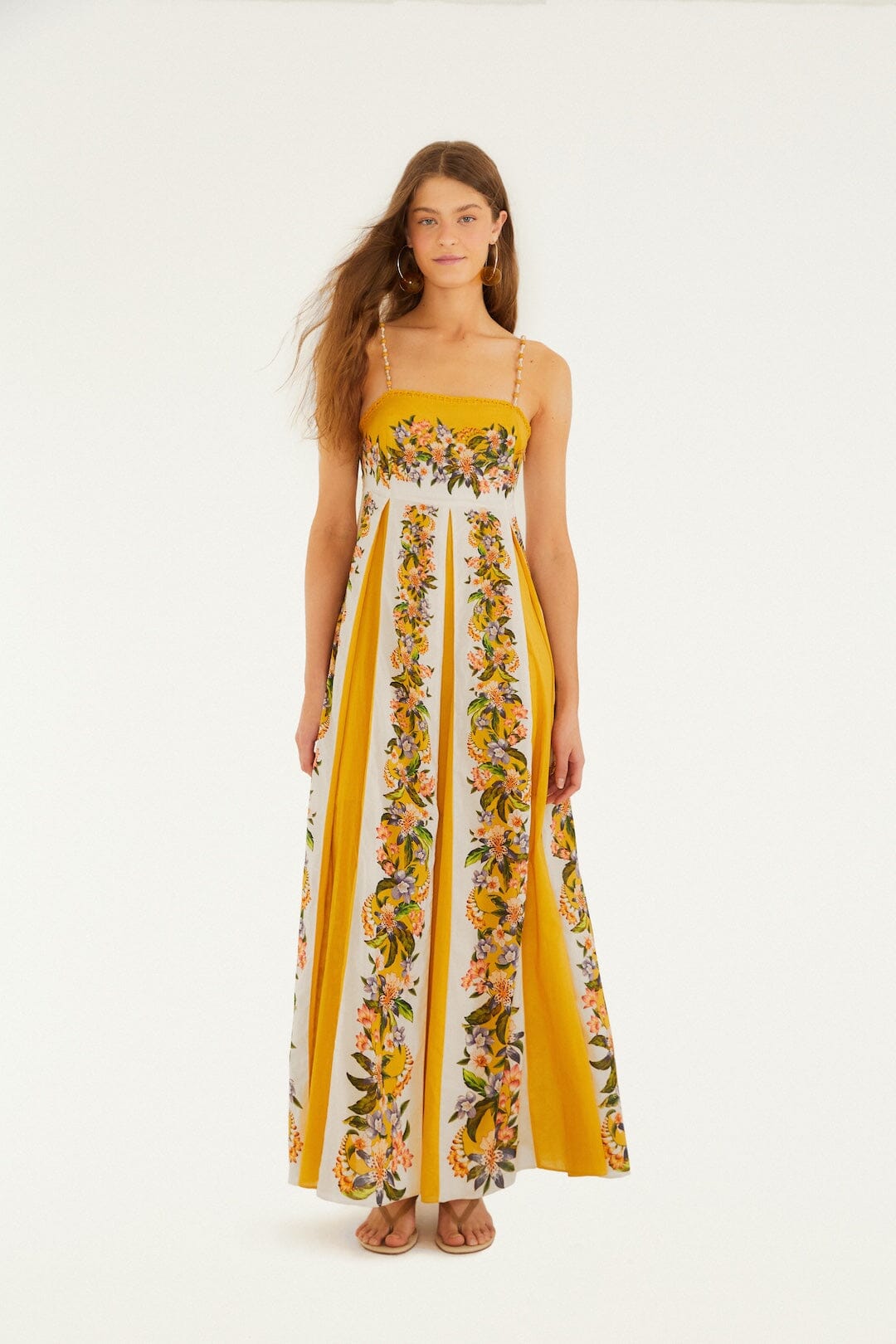 FARM Rio Shop Sand Hilo Stripes Maxi Dress