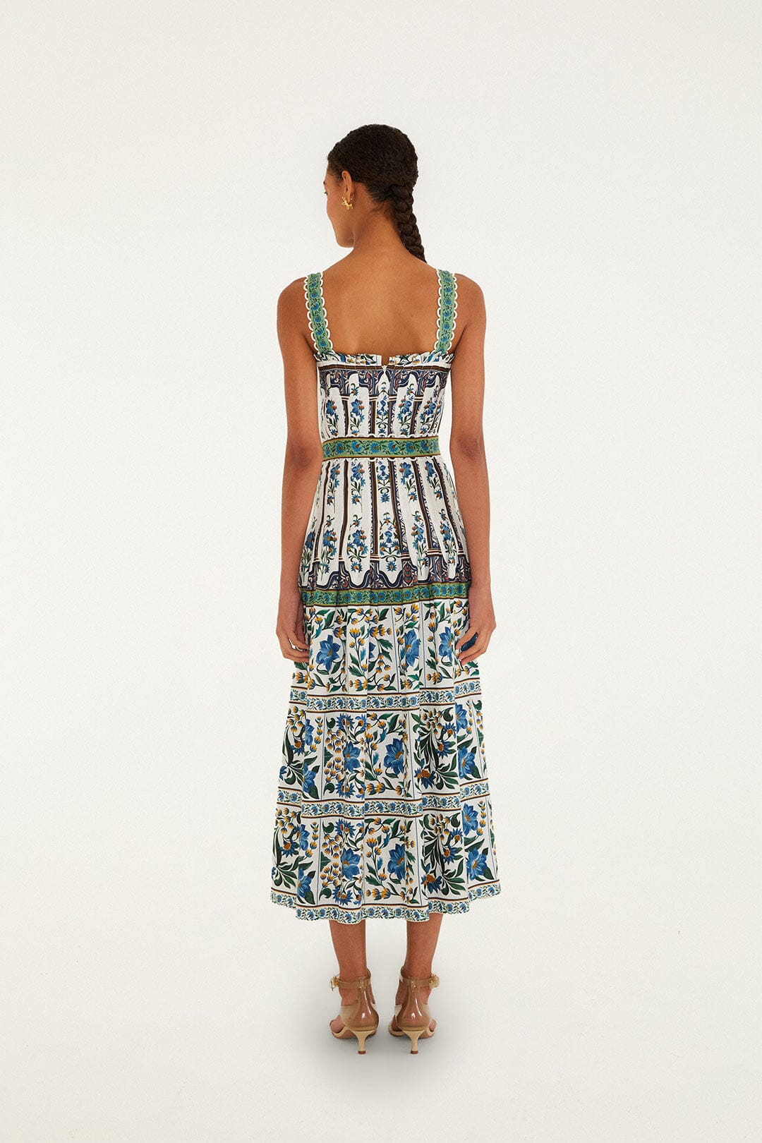 FARM Rio Shop Off-White Manoela Belted Lenzing Ecovero Euroflax Maxi Dress