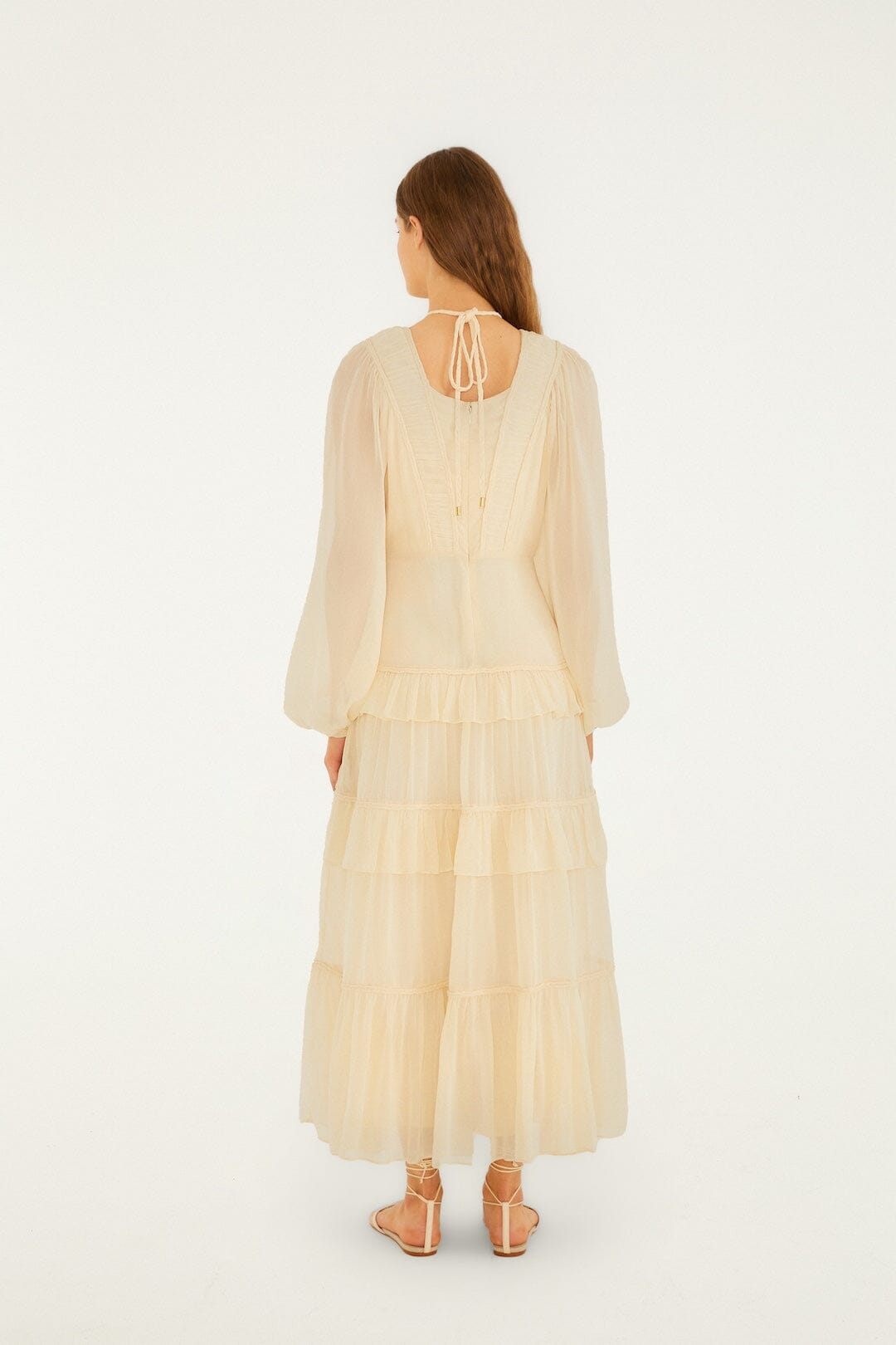 FARM Rio Shop Butter Yellow Ruffled Buttoned Maxi Dress