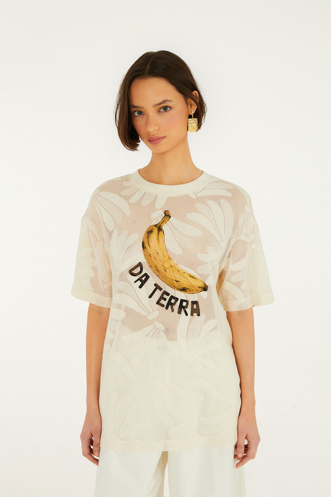 FARM Rio Shop Off-White Banana Da Terra T-Shirt