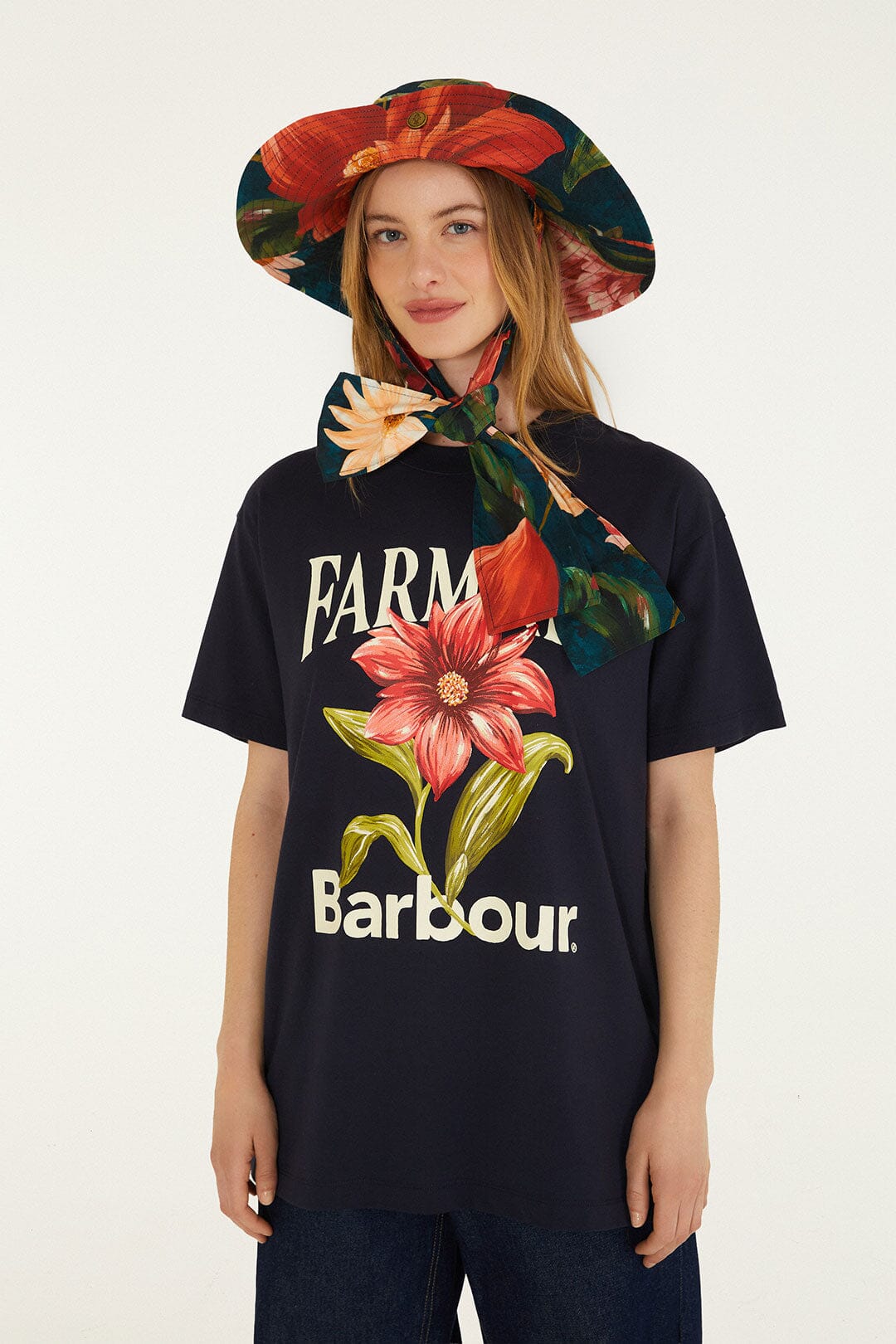 FARM Rio Shop Wild Flower Navy Blue T-Shirt