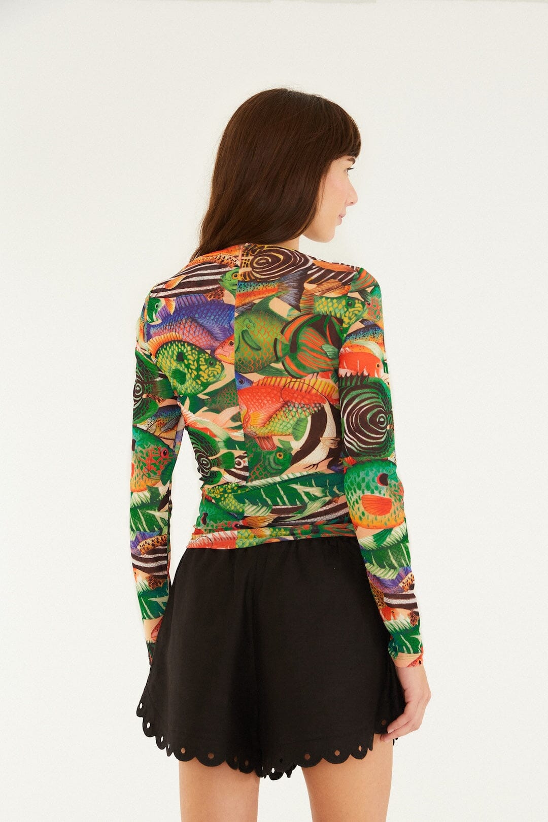FARM Rio Shop Multicolor Fish Sea Tule Blouse
