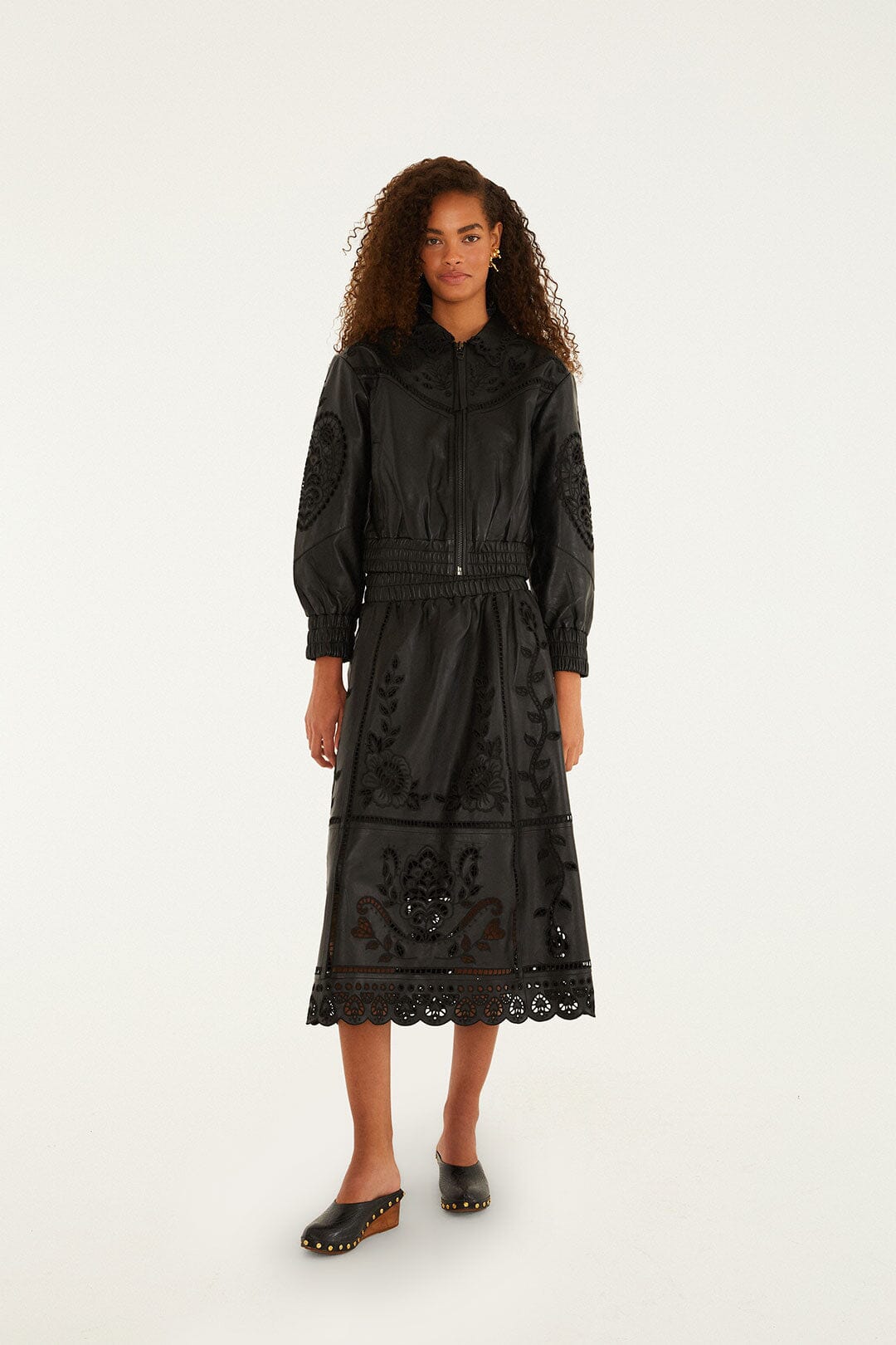 FARM Rio Shop Black Richelieu Heart Skirt