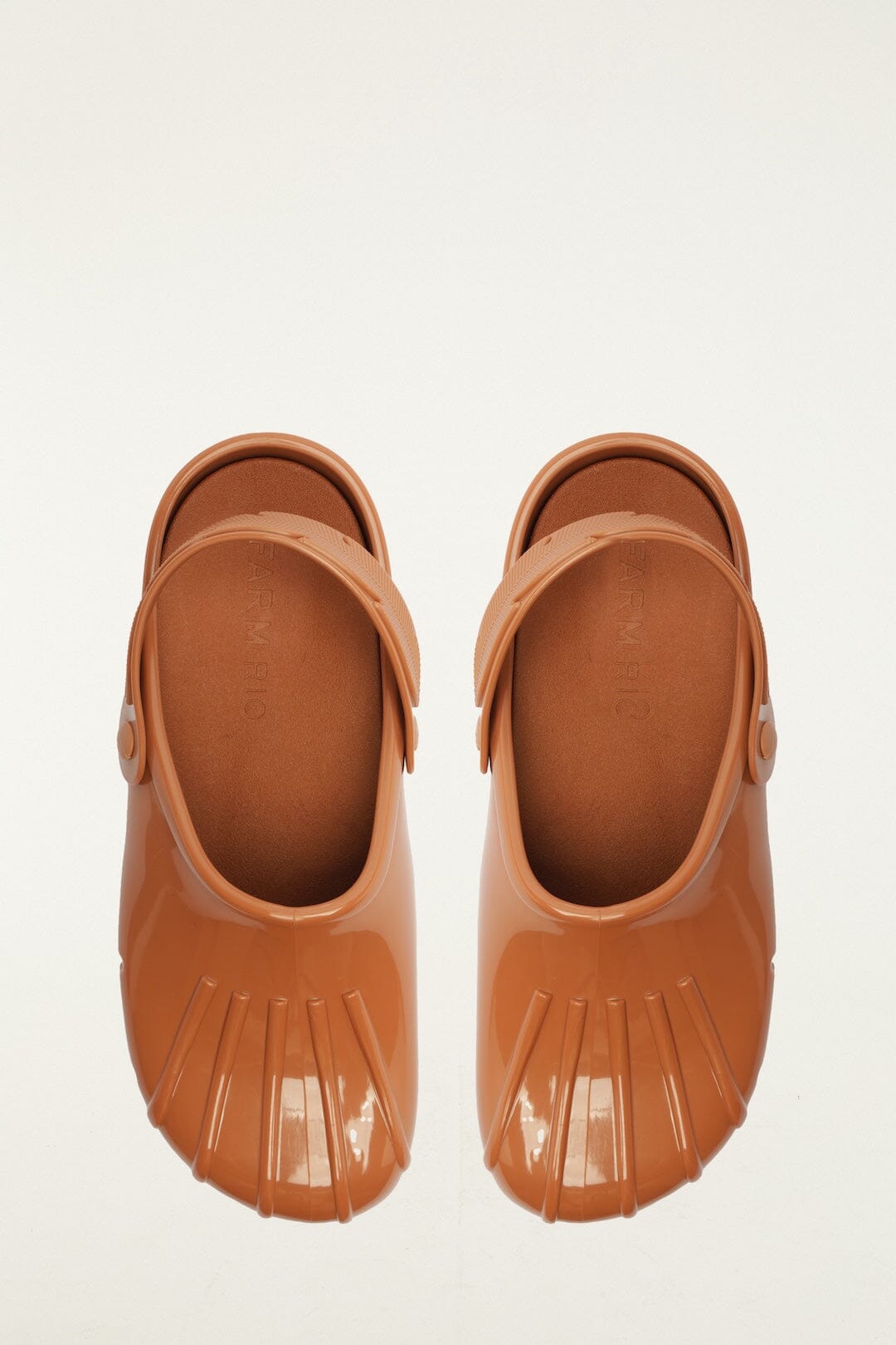 FARM Rio Shop Brown Monstera Slingback Rain Clog
