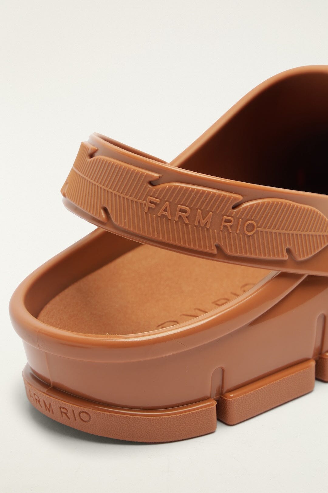 FARM Rio Shop Brown Monstera Slingback Rain Clog