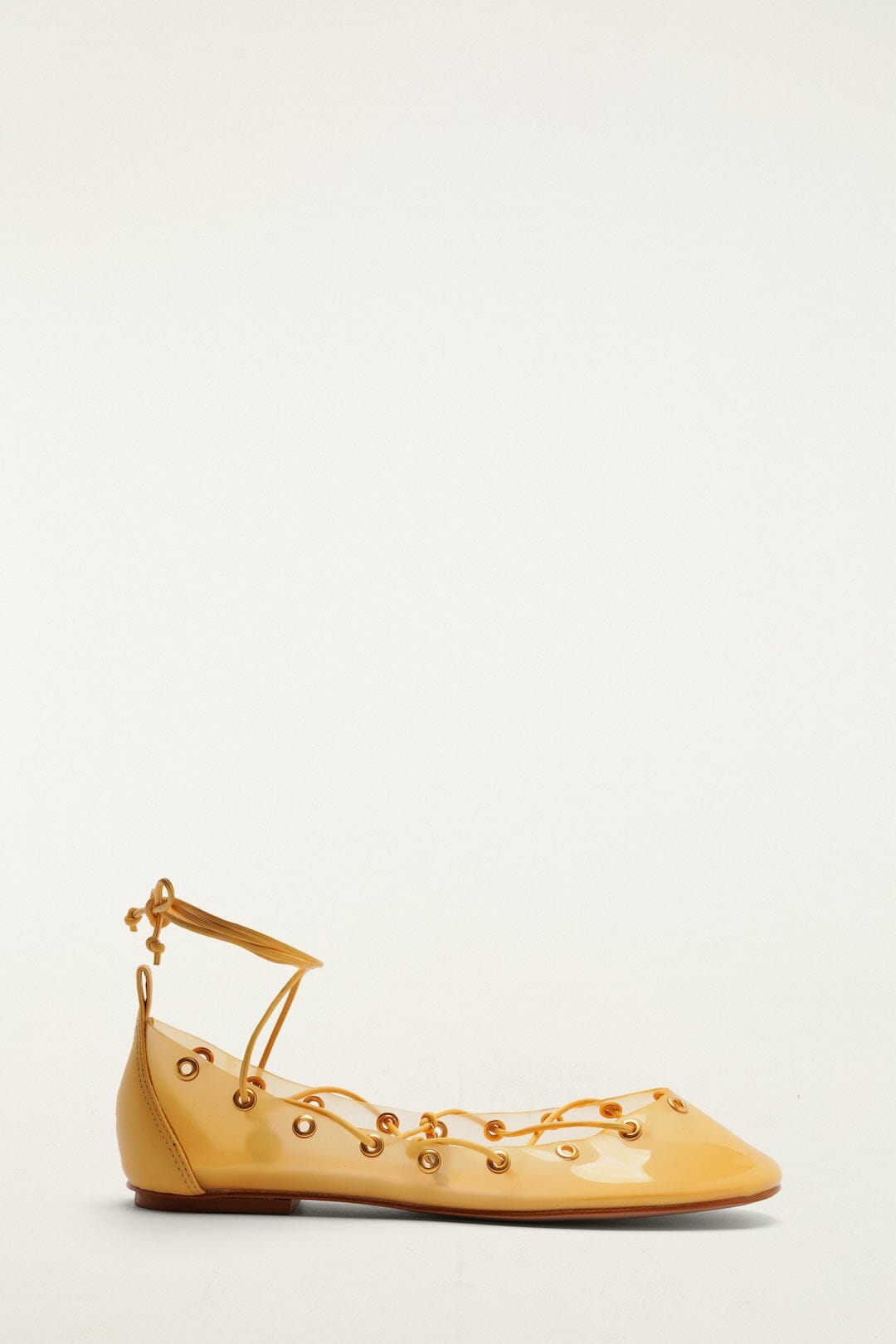 FARM Rio Shop Yellow Sea Lace Up Jelly Ballerina