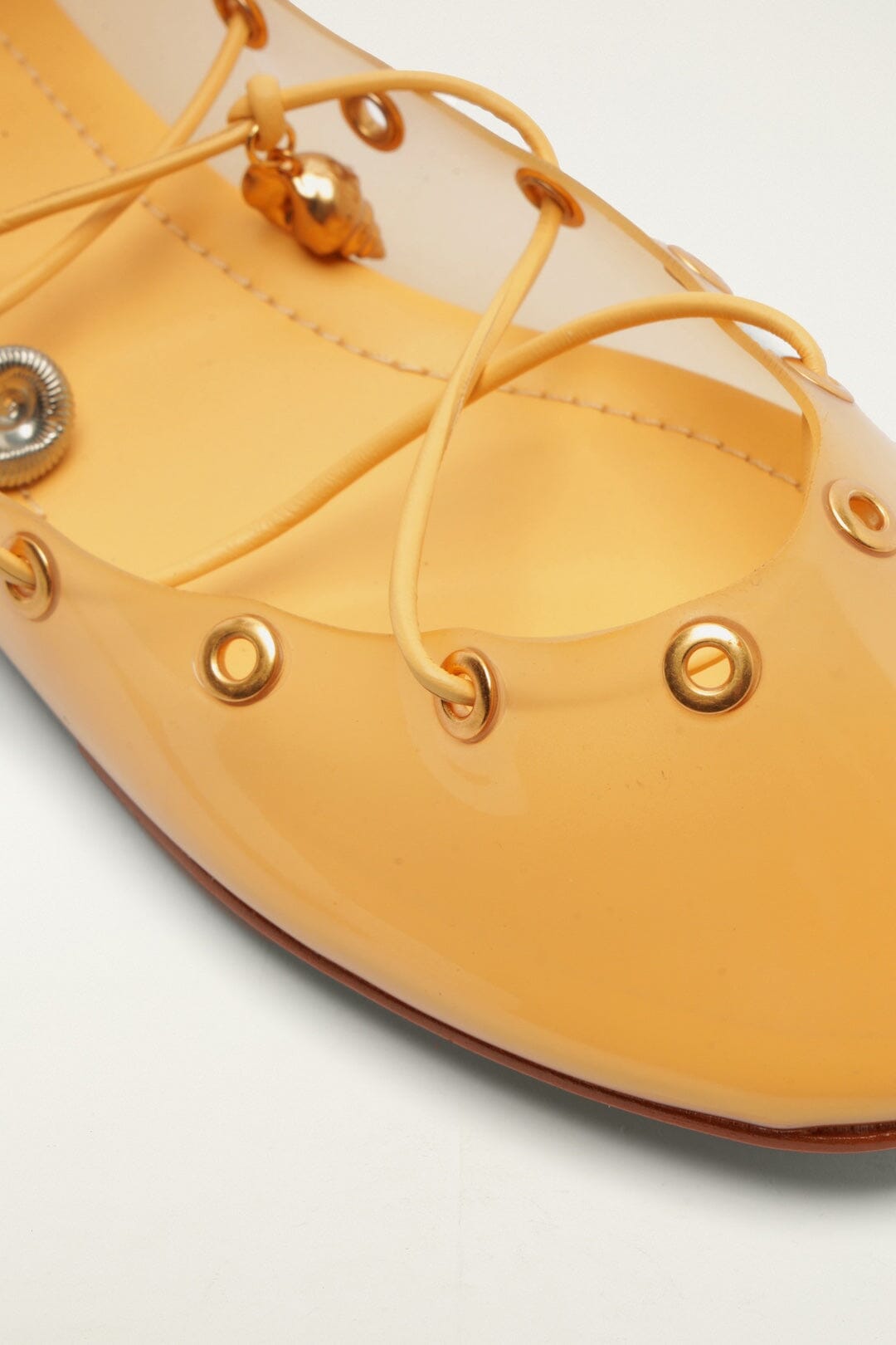 FARM Rio Shop Yellow Sea Lace Up Jelly Ballerina