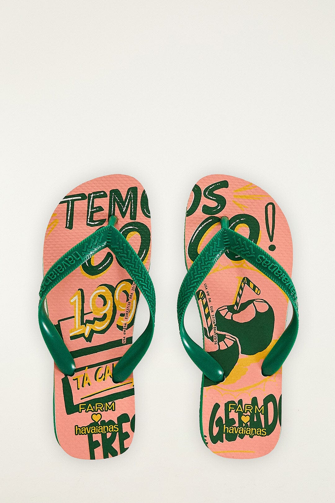 FARM Rio Shop Pink Temos Coco Havaianas Sandals