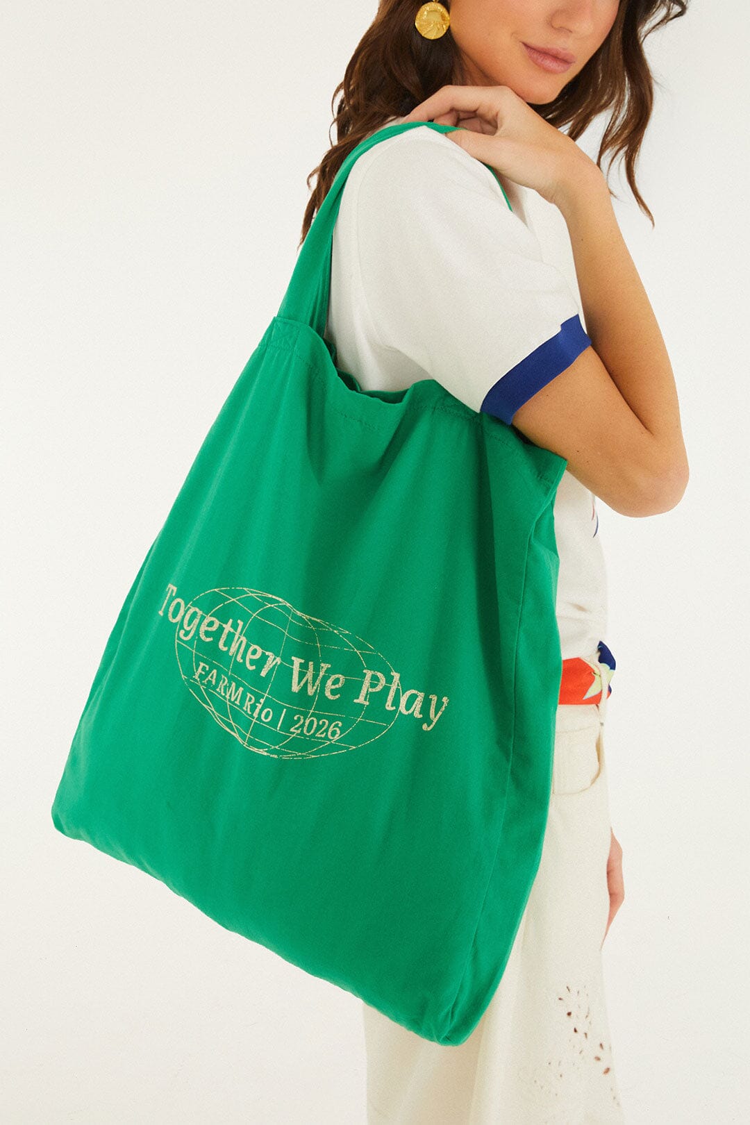 FARM Rio Shop Green Together We Play Tote Bag