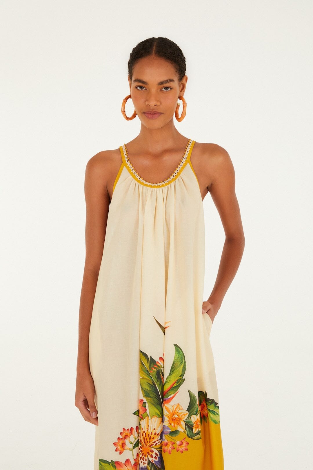 FARM Rio Shop Light Blush Hilo Stripes Maxi Dress