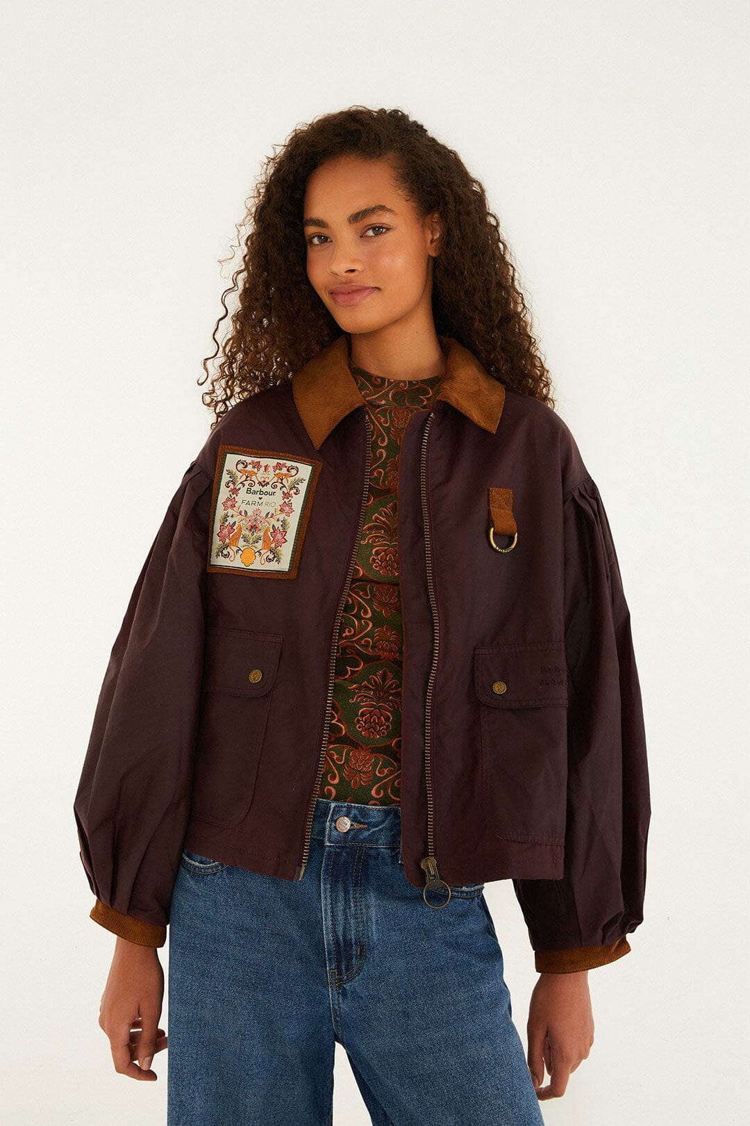 FARM Rio Shop Burgundy Bow Jacket