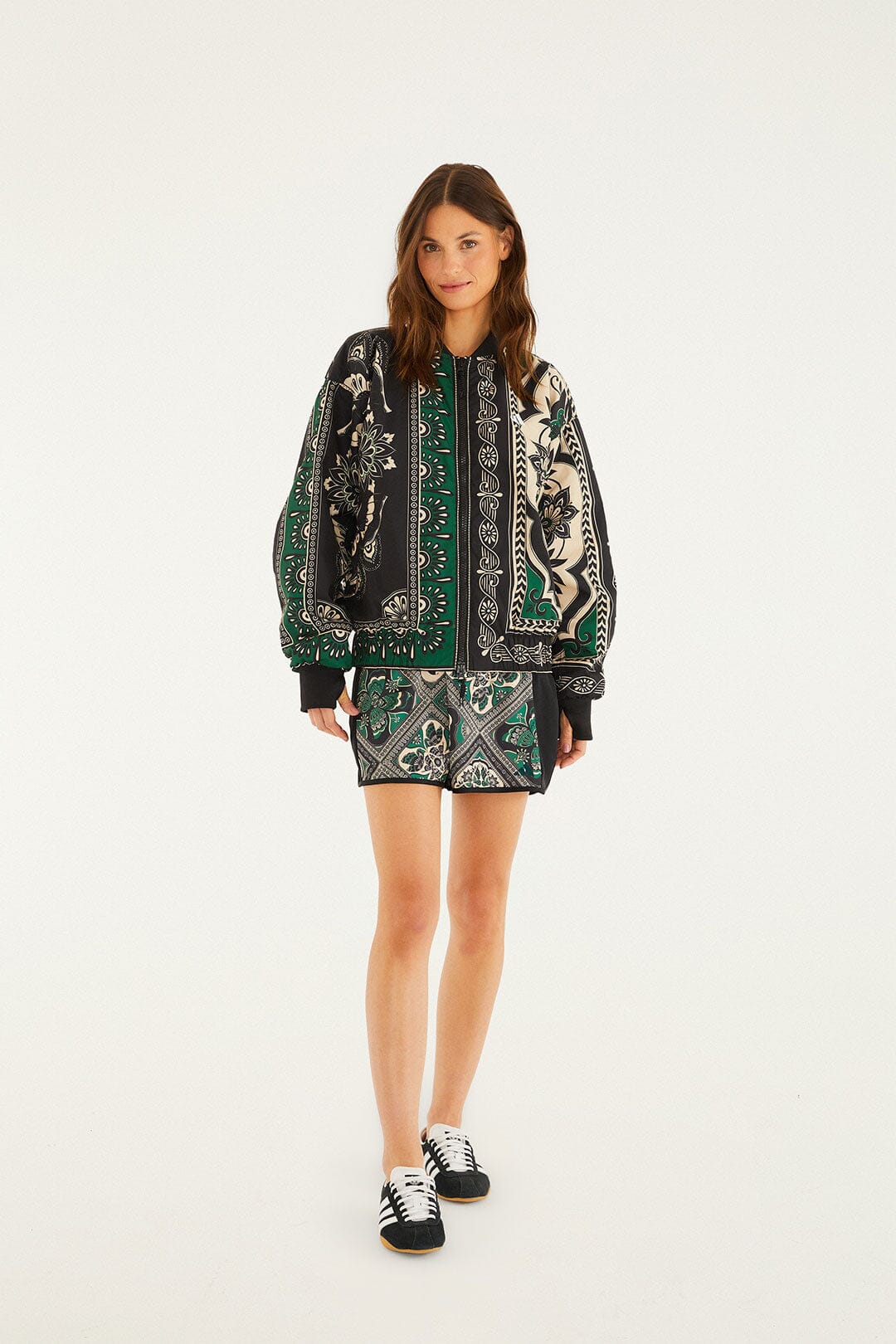 FARM Rio Shop Borboho Scarves Black Adidas Jacket