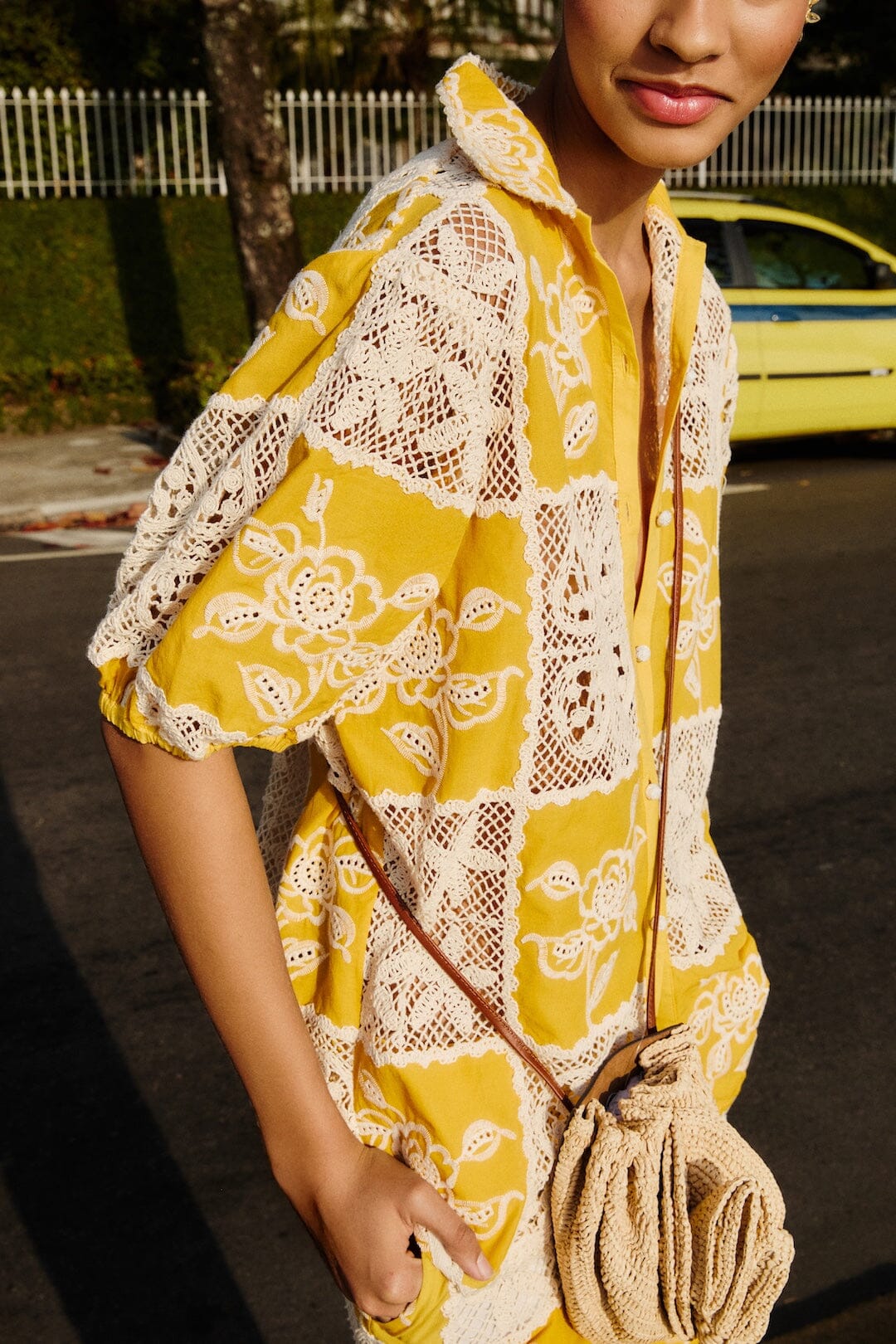 FARM Rio Shop Lace Short Sleeve Shirt