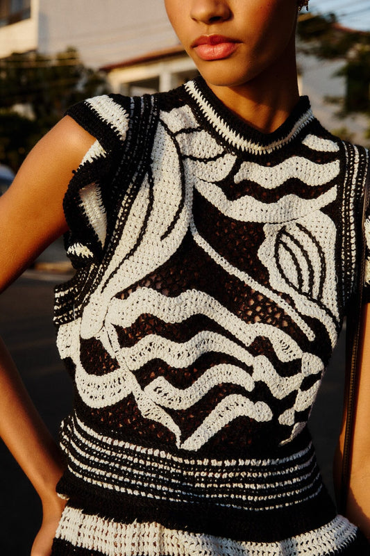 FARM Rio Shop Seashell Crochet Top