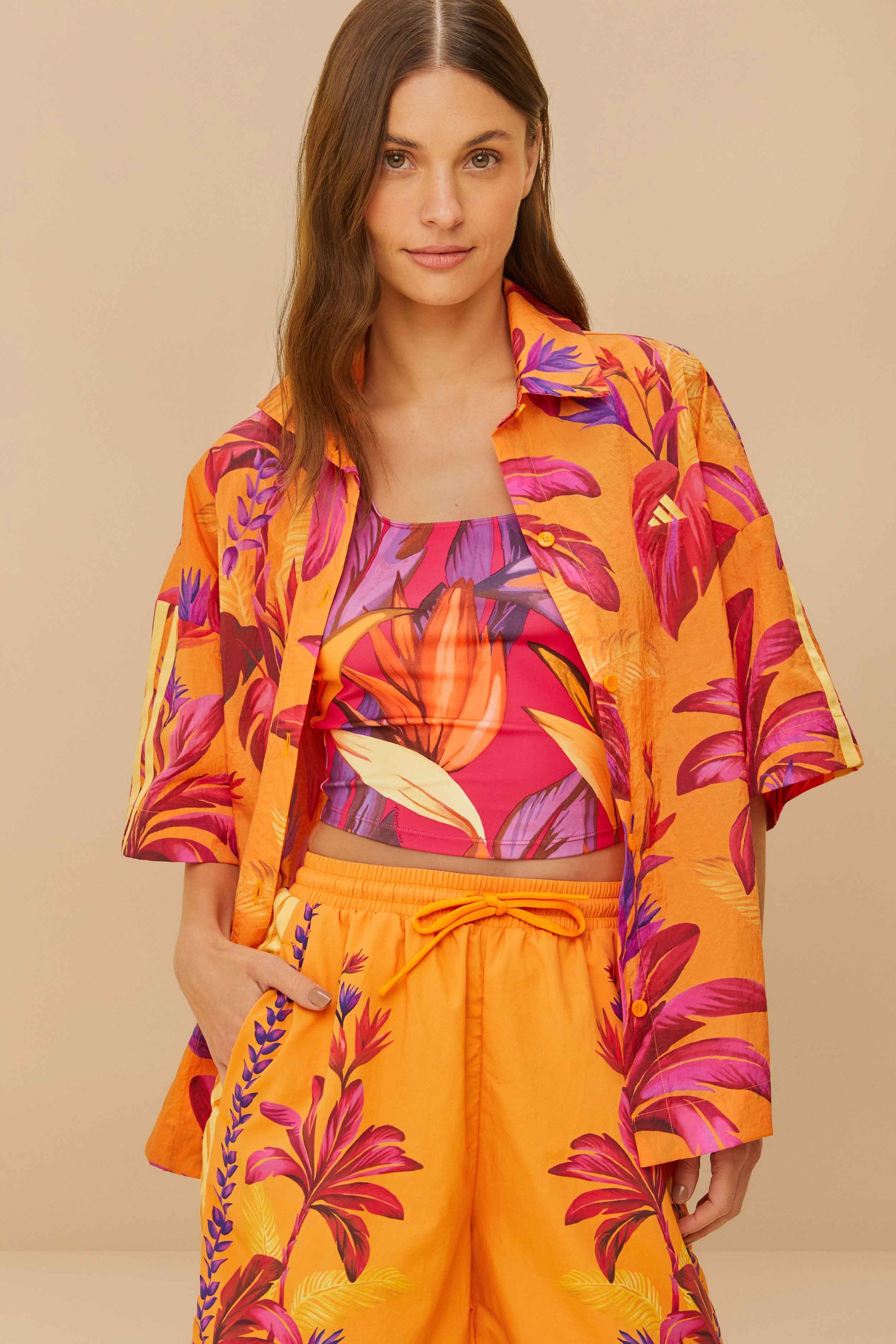 FARM Rio Sale Adidas Tropical Breeze Bright Orange Shirt