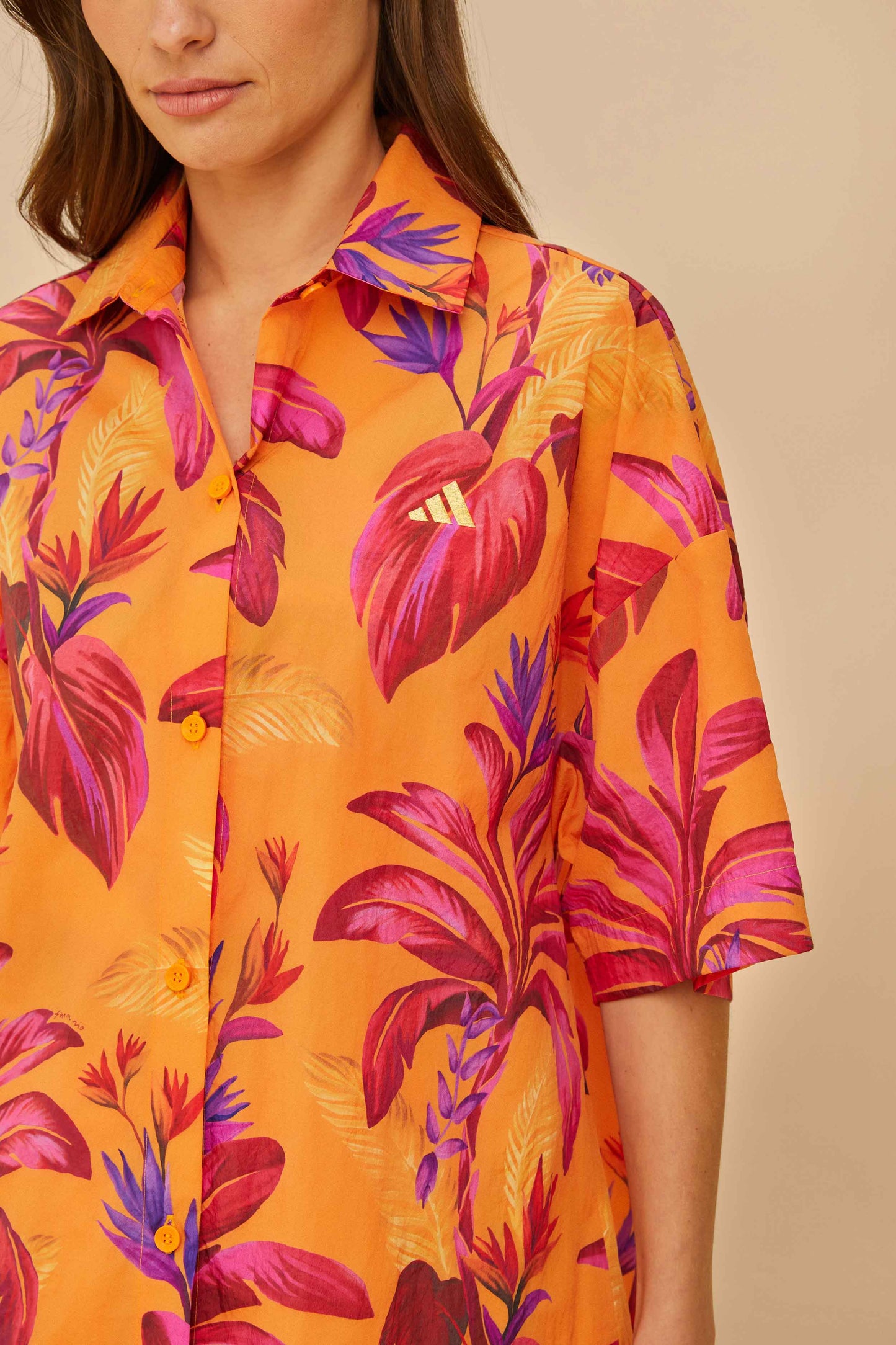 FARM Rio Sale Adidas Tropical Breeze Bright Orange Shirt